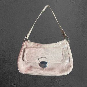 Liz Claiborne Faux Leather Cream Snakeskin Shoulder Bag